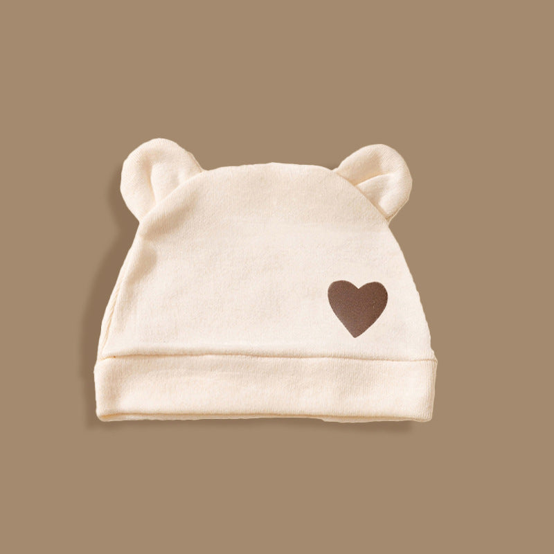 Double-Layer Cotton Baby Hat – Bear Style