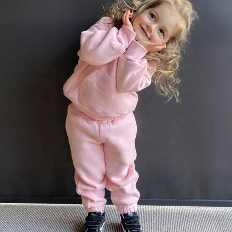 Korean Winter Fleece Set – High-Neck Zip Top & Jogger Pants (Unisex)