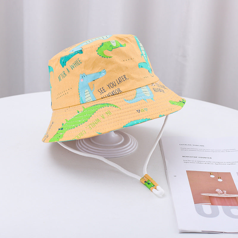 Summer Baby Sun Hat – Cartoon Bucket Hat for Boys & Girls (UV Protection)
