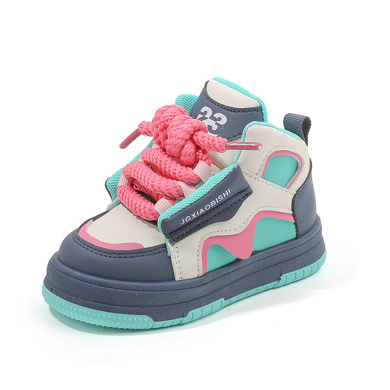 Spring/Autumn Kids’ Sports Shoes – Dopamine Style, High Tops & Casual Board Shoes