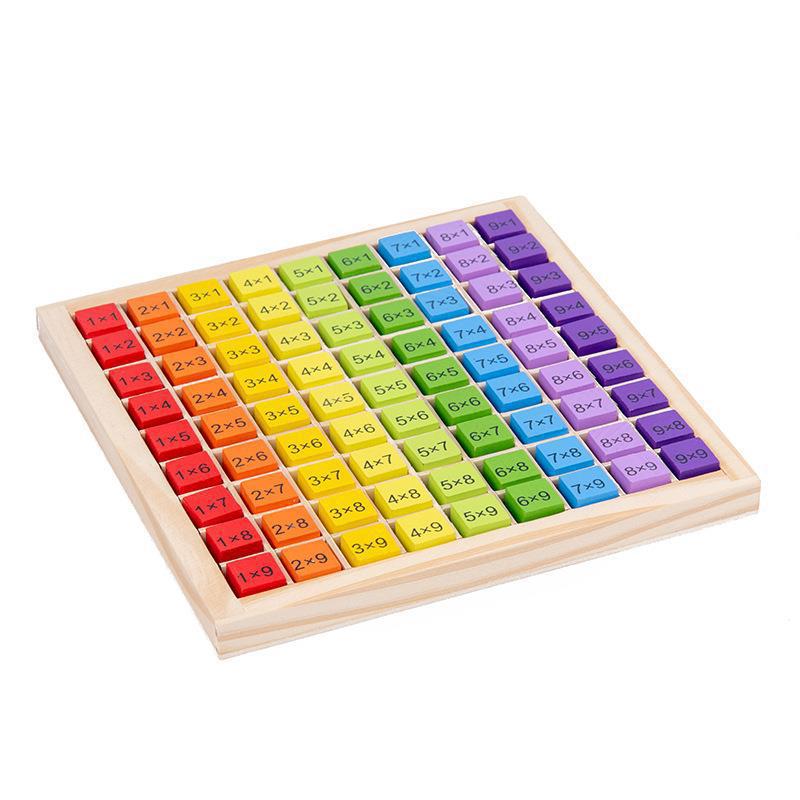 Wooden Multiplication Puzzle Board – Early Math Learning Toy