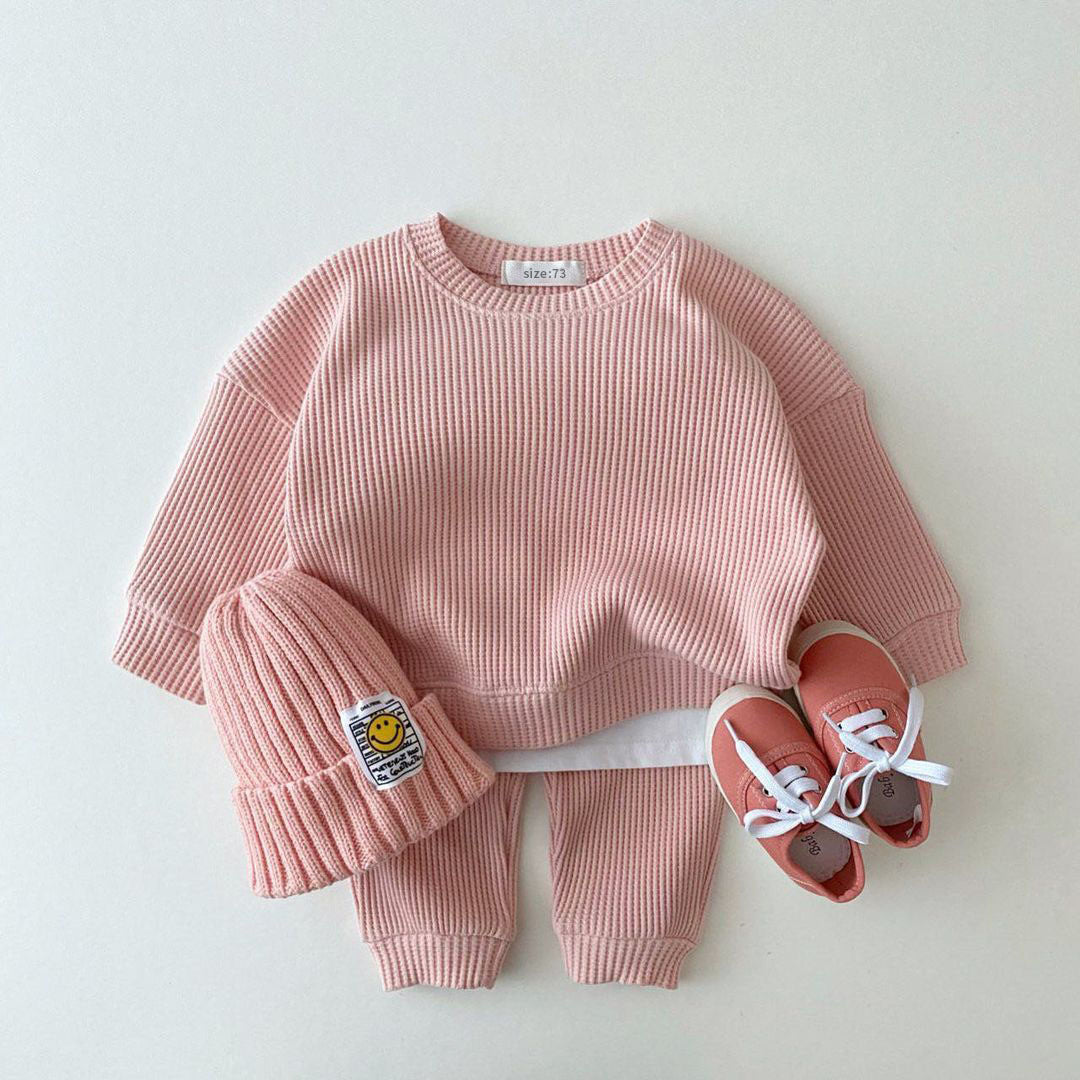 2024 Toddler Knitted Two-Piece Set – Comfortable Casual Outfit for Spring & Autumn