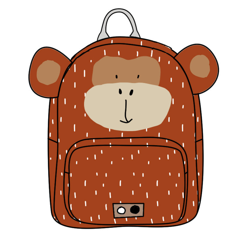 2023 Cute Animal Canvas Schoolbag – Small Kindergarten Backpack for Boys & Girls
