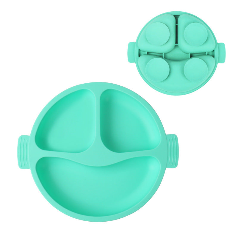 Silicone Divided Baby Plate – 3-Compartment Feeding Set for Toddlers