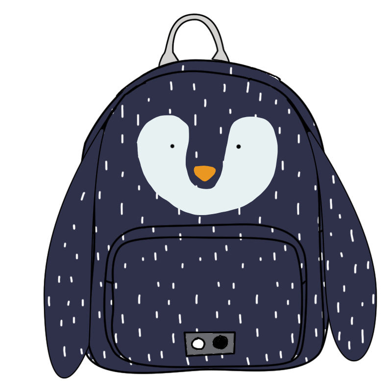 2023 Cute Animal Canvas Schoolbag – Small Kindergarten Backpack for Boys & Girls