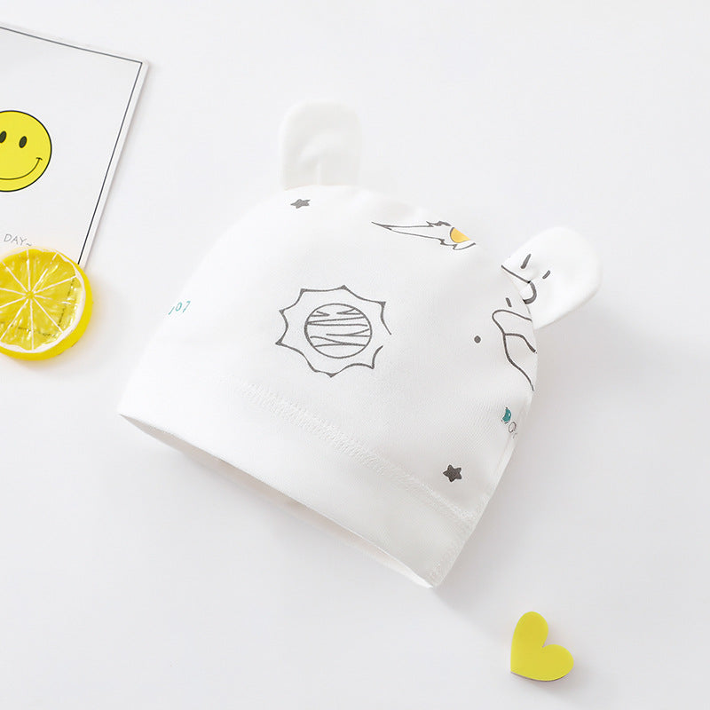 Newborn Cotton Baby Hat – Lightweight Spring & Summer Cap (0–2 Months)