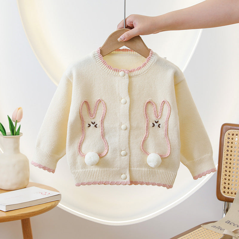 Baby Jacquard Knit Cardigan with Faux Pocket – Soft & Stylish