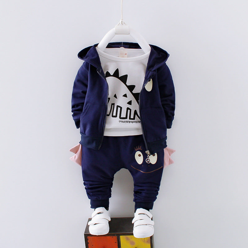 Cotton Boys’ Outfit – Long Sleeve Set for Spring & Autumn