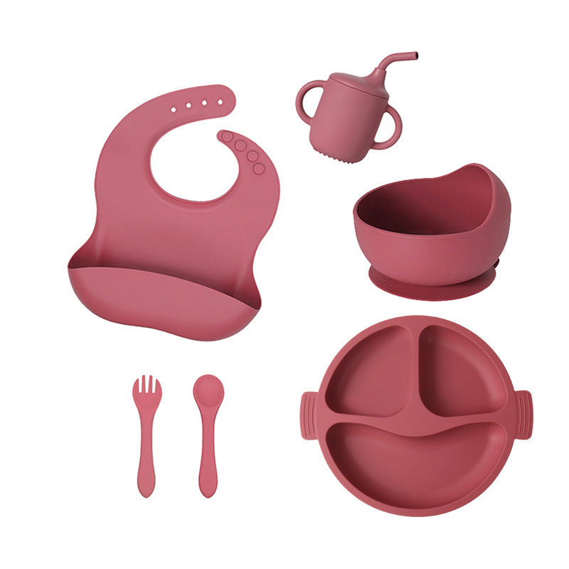 Silicone Divided Baby Plate – 3-Compartment Feeding Set for Toddlers