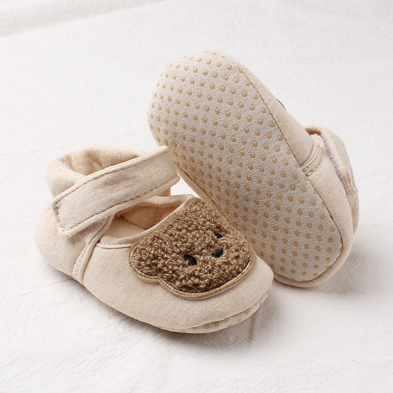 Cartoon Baby Walking Shoes – Soft Cotton, Anti-Slip, Spring & Summer Sandals (0–1 Year)