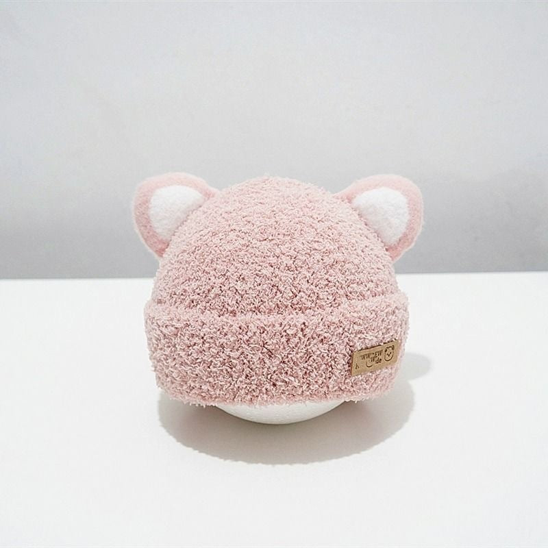 Bear Knit Winter Hat – Warm Windproof Beanie with Neck & Ear Protection