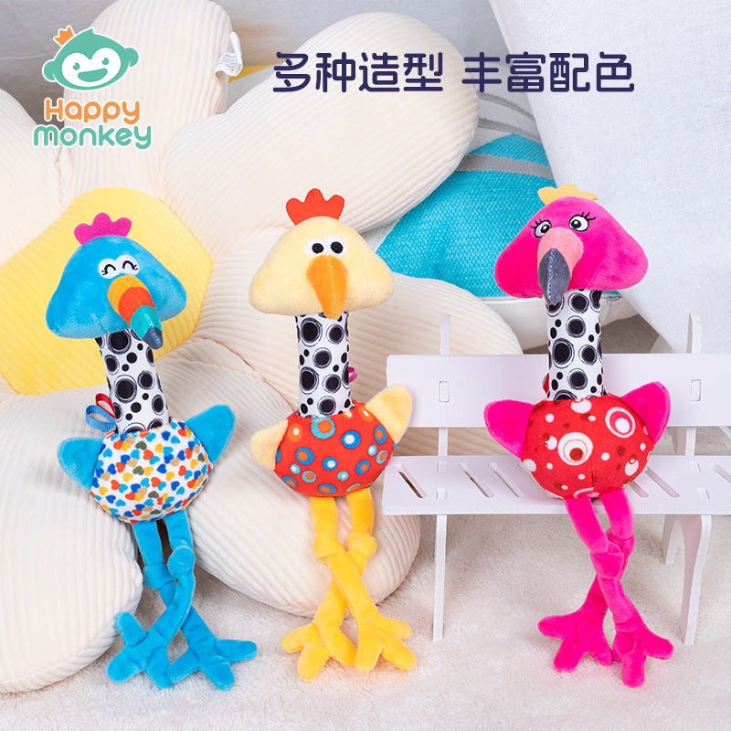 Baobao Le Baby Soothing Rattle – Grip Training Ringbell & Crinkle Sensory Toy
