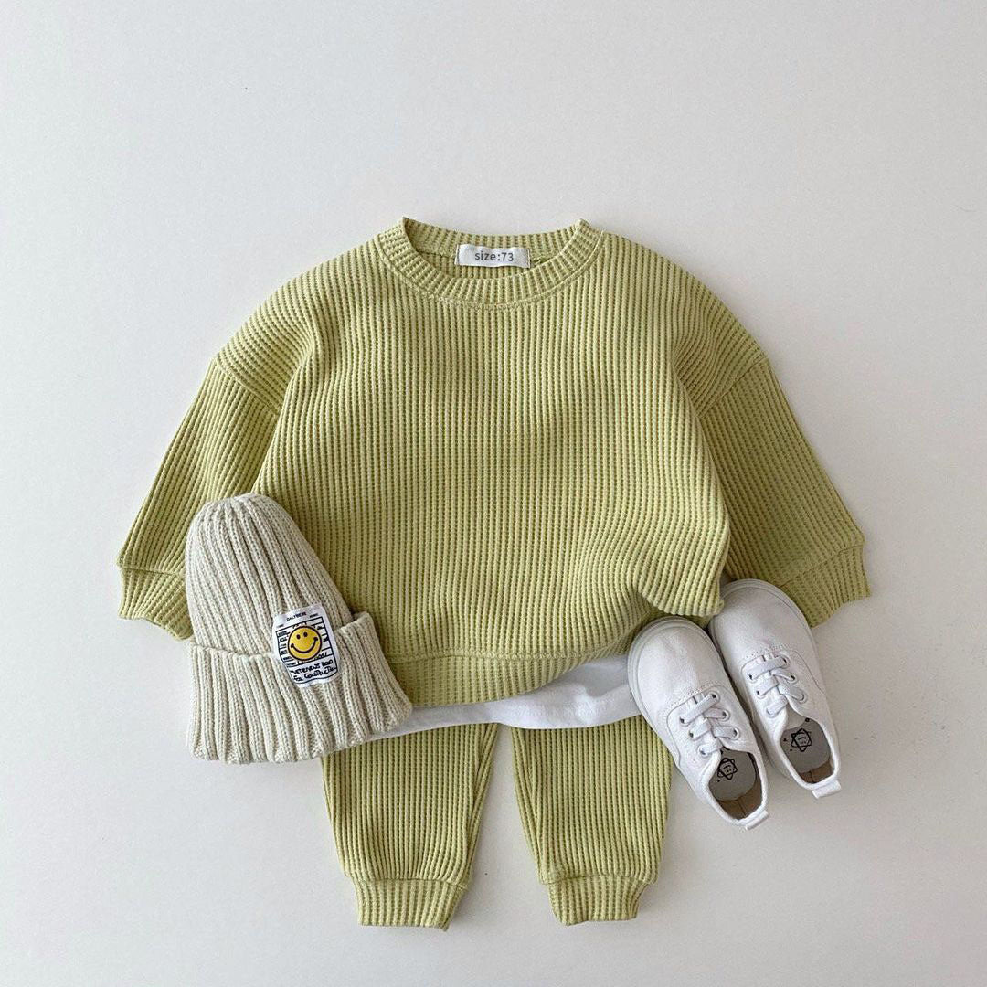 2024 Toddler Knitted Two-Piece Set – Comfortable Casual Outfit for Spring & Autumn