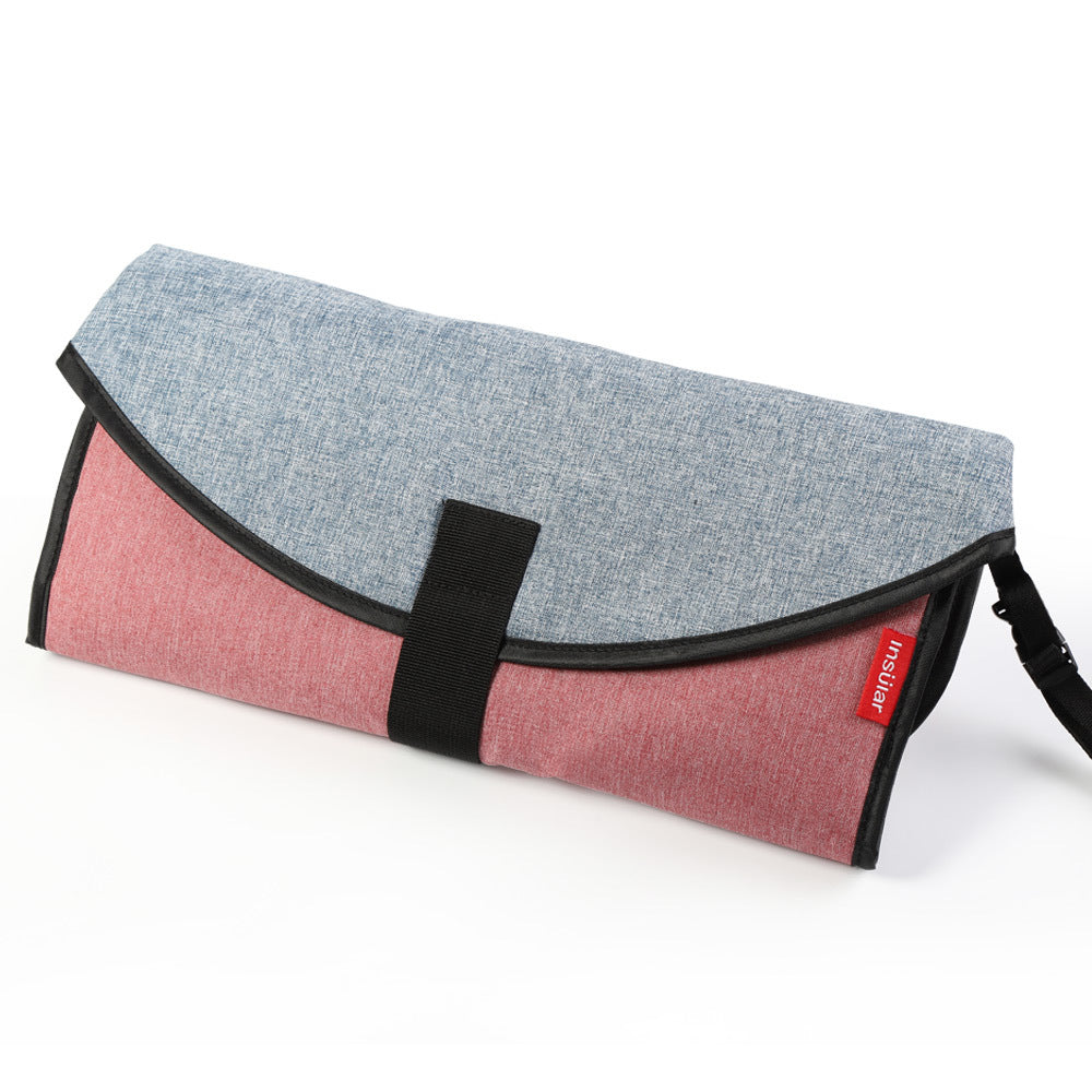 2-in-1 Portable Baby Changing Mat – Waterproof Diaper Pad with Storage Pocket