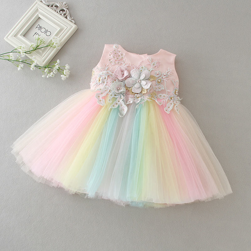 Baby Girl Princess Tutu Dress – 1st Birthday & Flower Girl Gown