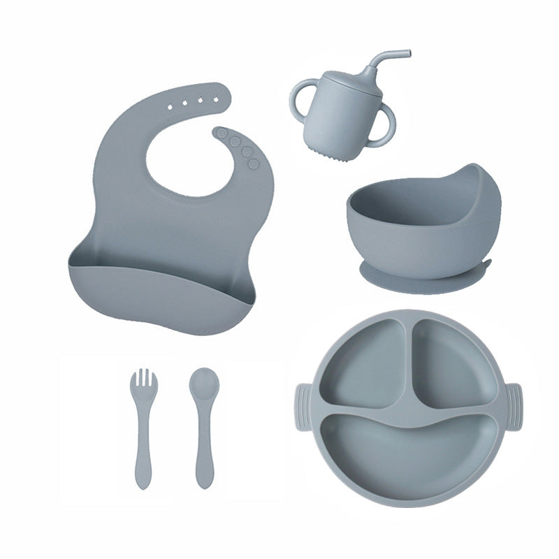 Silicone Divided Baby Plate – 3-Compartment Feeding Set for Toddlers