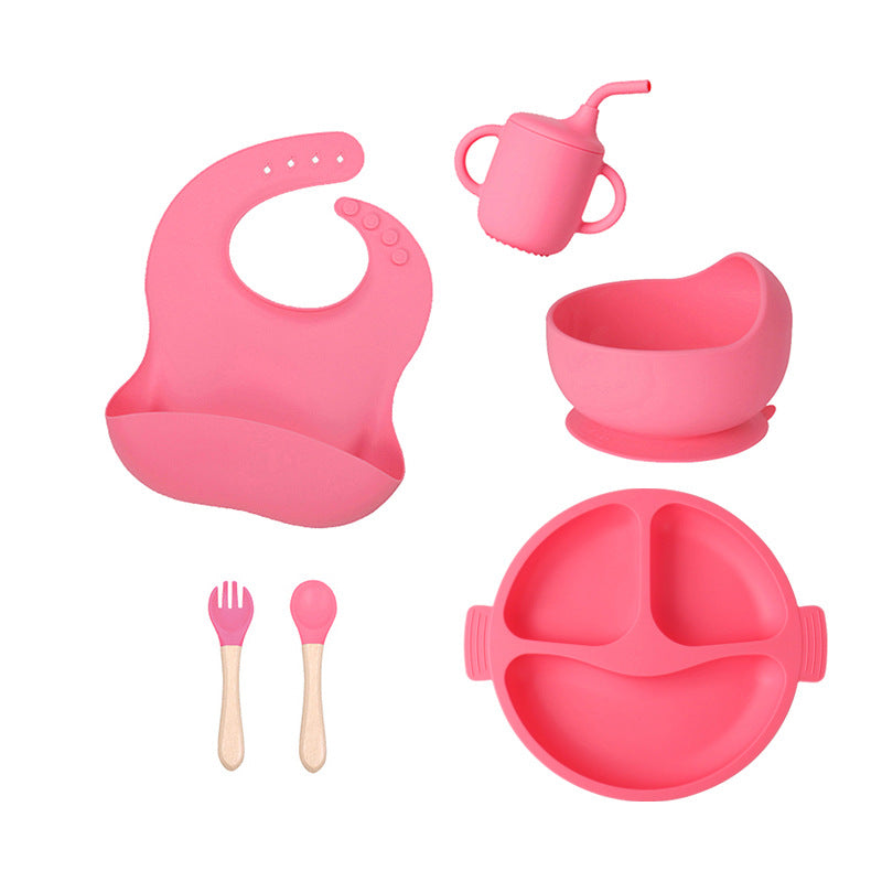Silicone Divided Baby Plate – 3-Compartment Feeding Set for Toddlers