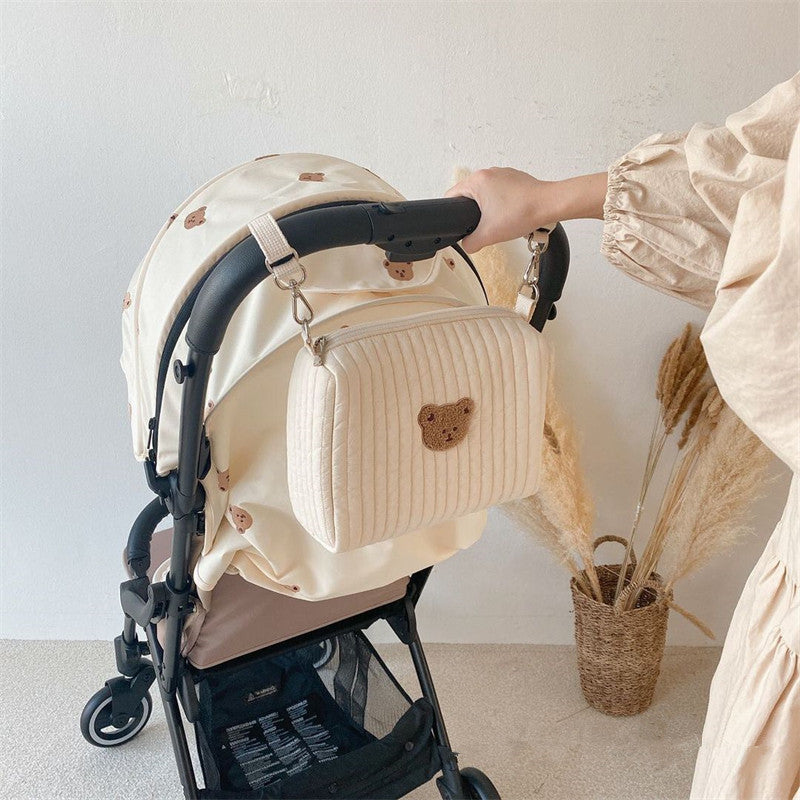 Bear-Themed Stroller Organizer – Compact Mommy Bag