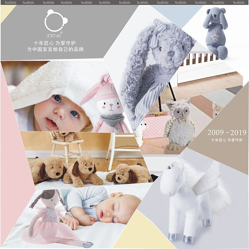 Softlife Large Coco Rabbit Plush Doll – Beige Soothing Sleep Toy & Birthday Gift for Kids