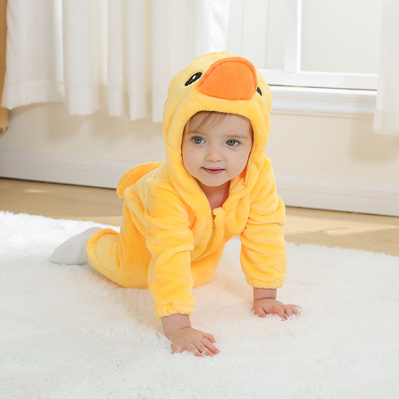 Flannel dinosaur baby onesie cross border baby animal costume