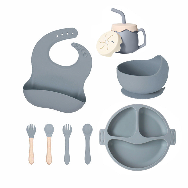 Silicone Divided Baby Plate – 3-Compartment Feeding Set for Toddlers