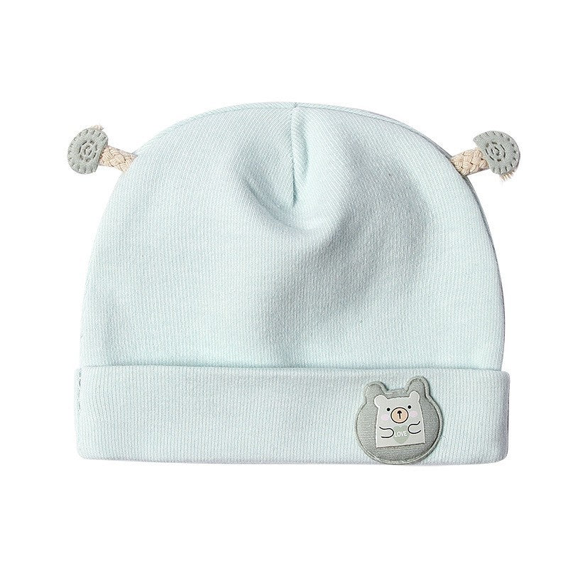 Double-Layer Cotton Baby Hat – Bear Style