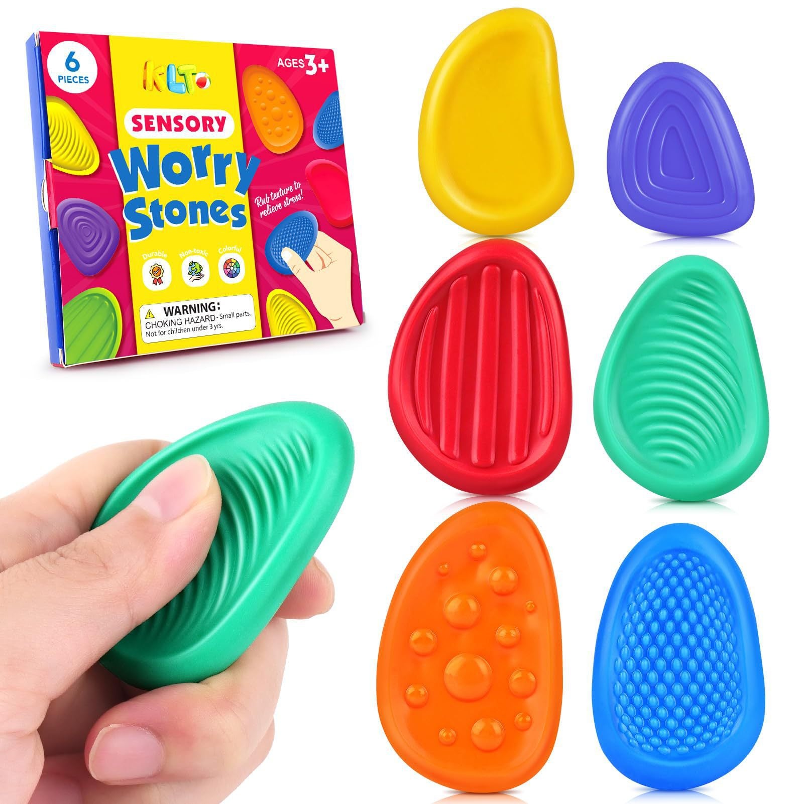 Sensory Worry Stone – Soft Silicone Fidget Toy for Kids