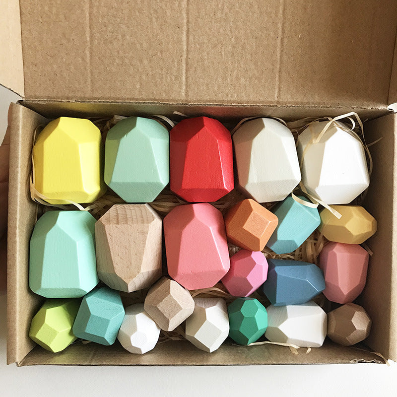 Montessori Stacking Stone Blocks – Colorful Balancing Puzzle Toy for Kids