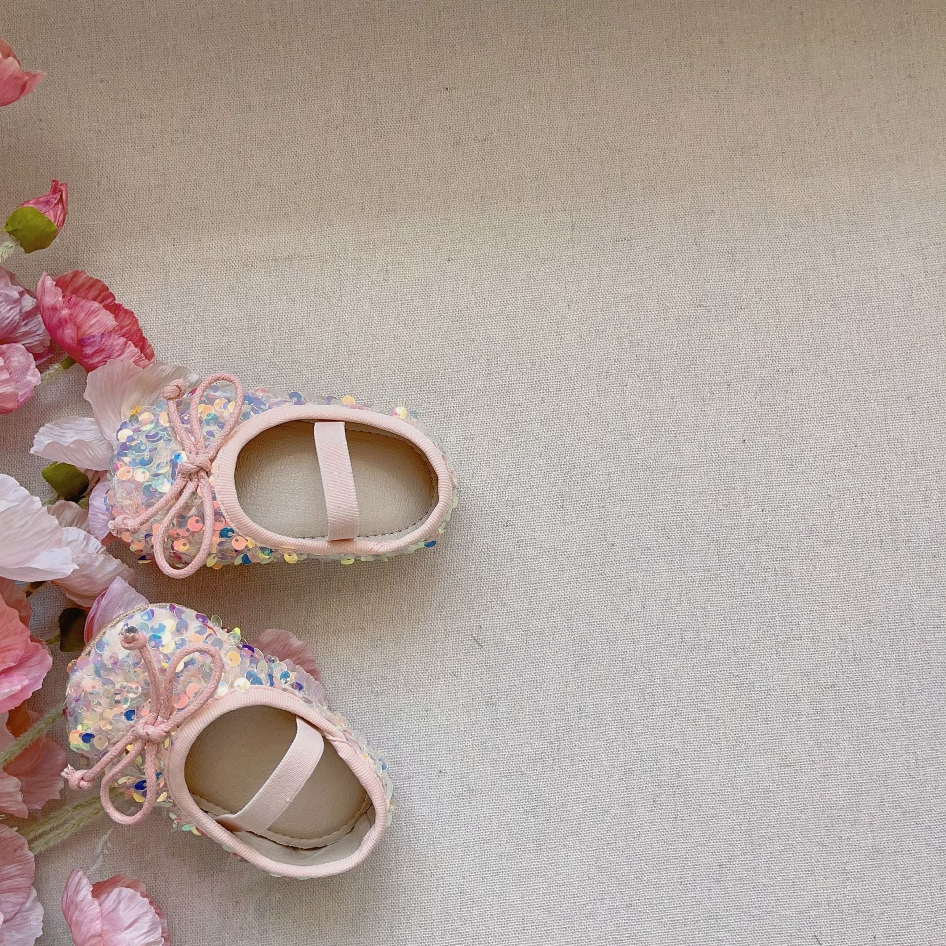 Autumn Pearl Princess Shoes for Baby Girls – Soft Sole & Bow Detail