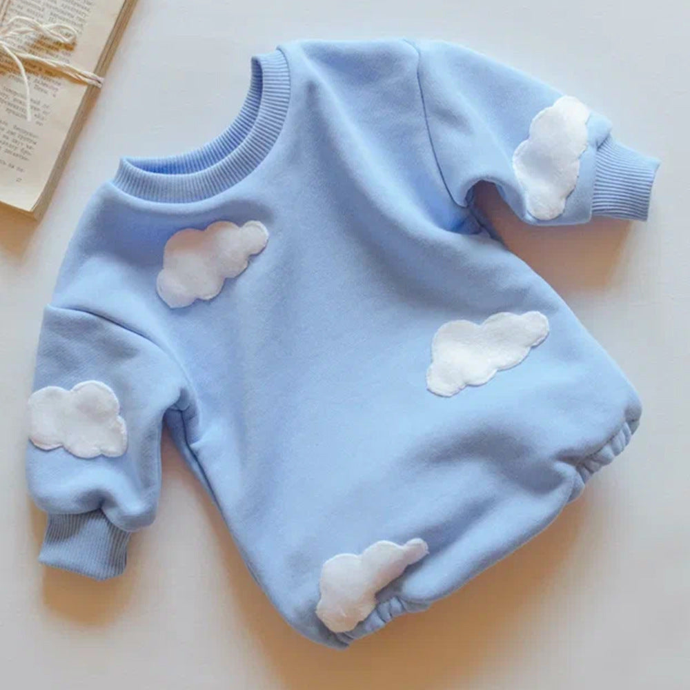3D Cloud Flower Baby Jumpsuit – Soft Cotton Romper for Spring & Autumn