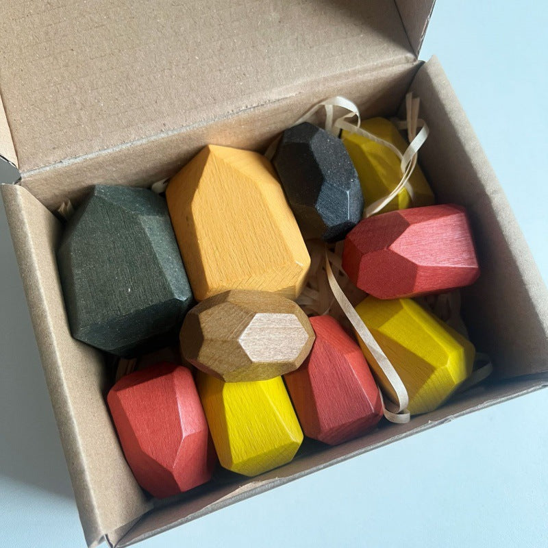 Montessori Stacking Stone Blocks – Colorful Balancing Puzzle Toy for Kids