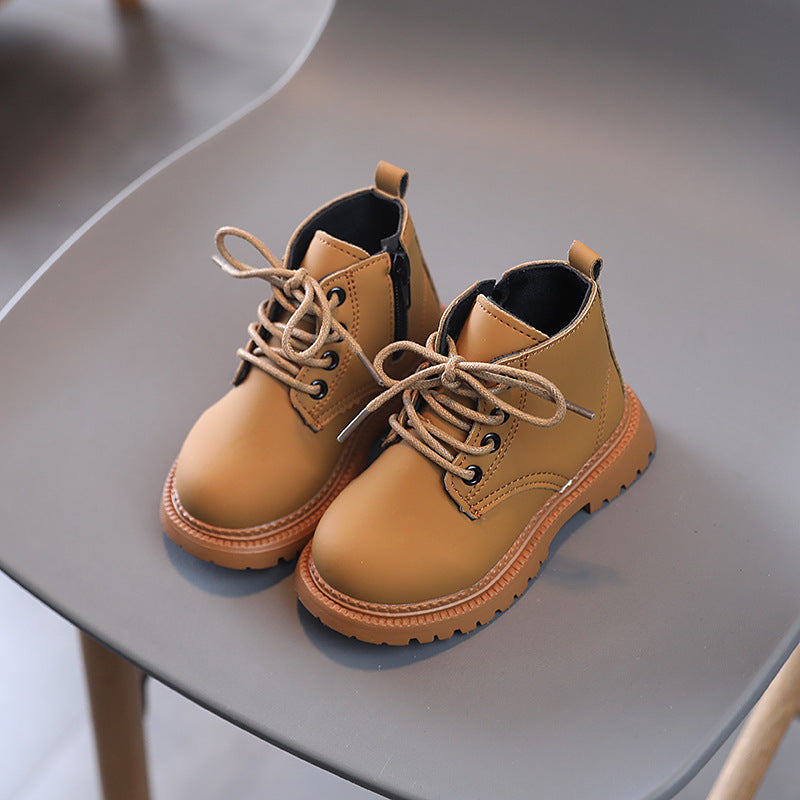 Big Cotton Boys’ Martin Boots – Side Zipper | Stylish Winter Ankle Boots