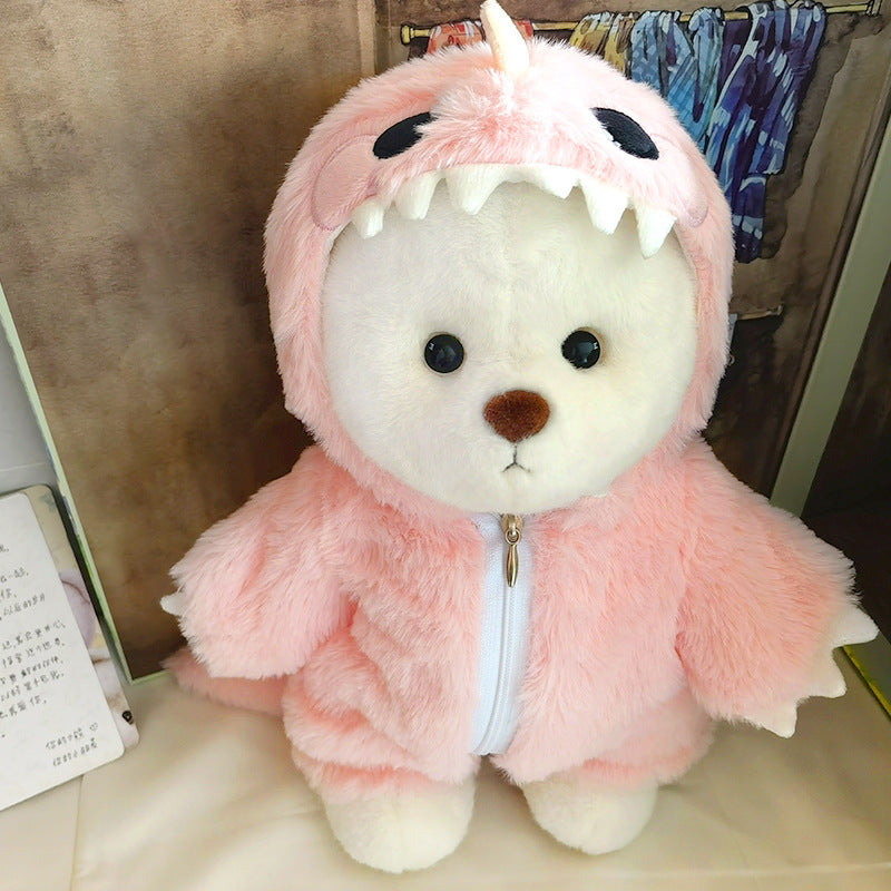 Handmade Jointed Bear Plush Doll – 30cm Soft Toy with Baby Clothes (Medium Size)