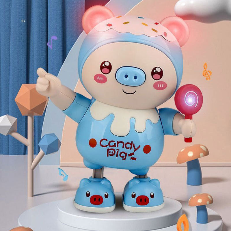 Dancing Pig Electronic Toy – Light-Up Cartoon Pet with Music for Kids