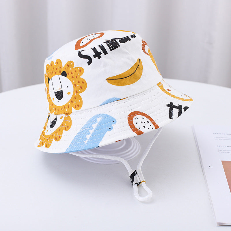 Summer Baby Sun Hat – Cartoon Bucket Hat for Boys & Girls (UV Protection)