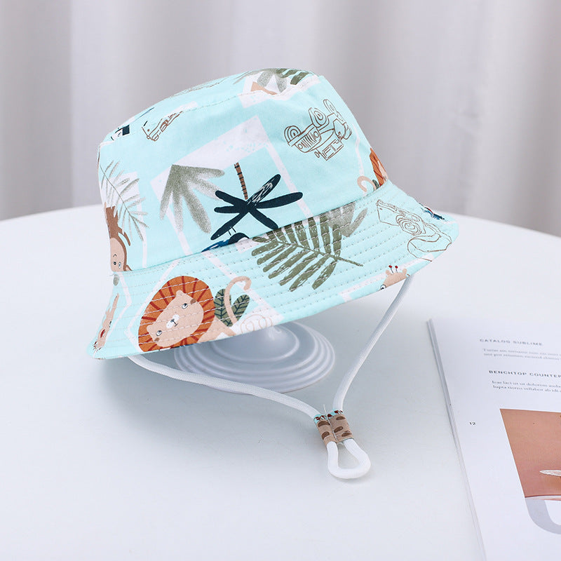 Summer Baby Sun Hat – Cartoon Bucket Hat for Boys & Girls (UV Protection)