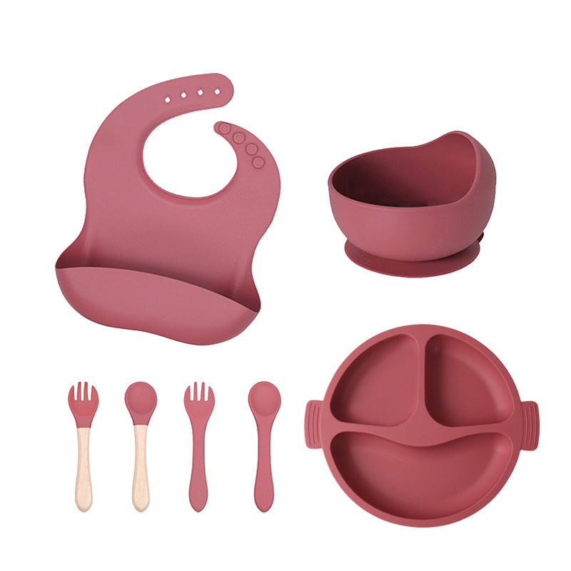 Silicone Divided Baby Plate – 3-Compartment Feeding Set for Toddlers
