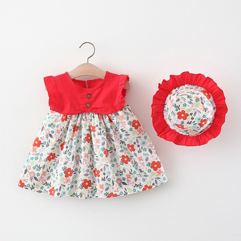 Summer Baby Girl Splice Dress – Lightweight Cotton Blend Dress for Toddlers