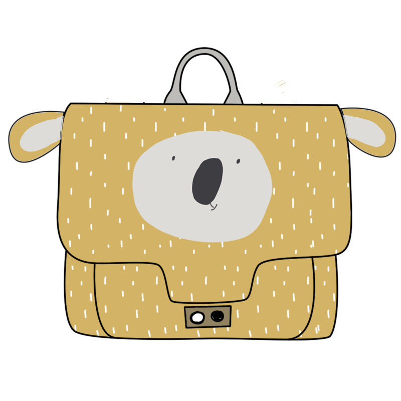2023 Cute Animal Canvas Schoolbag – Small Kindergarten Backpack for Boys & Girls