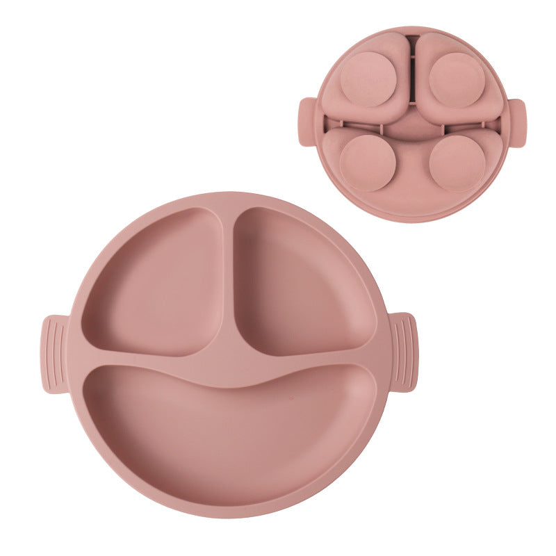 Silicone Divided Baby Plate – 3-Compartment Feeding Set for Toddlers