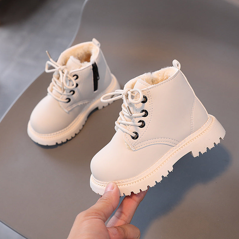 Big Cotton Boys’ Martin Boots – Side Zipper | Stylish Winter Ankle Boots