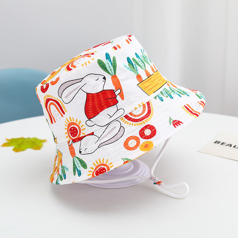 Summer Baby Sun Hat – Cartoon Bucket Hat for Boys & Girls (UV Protection)