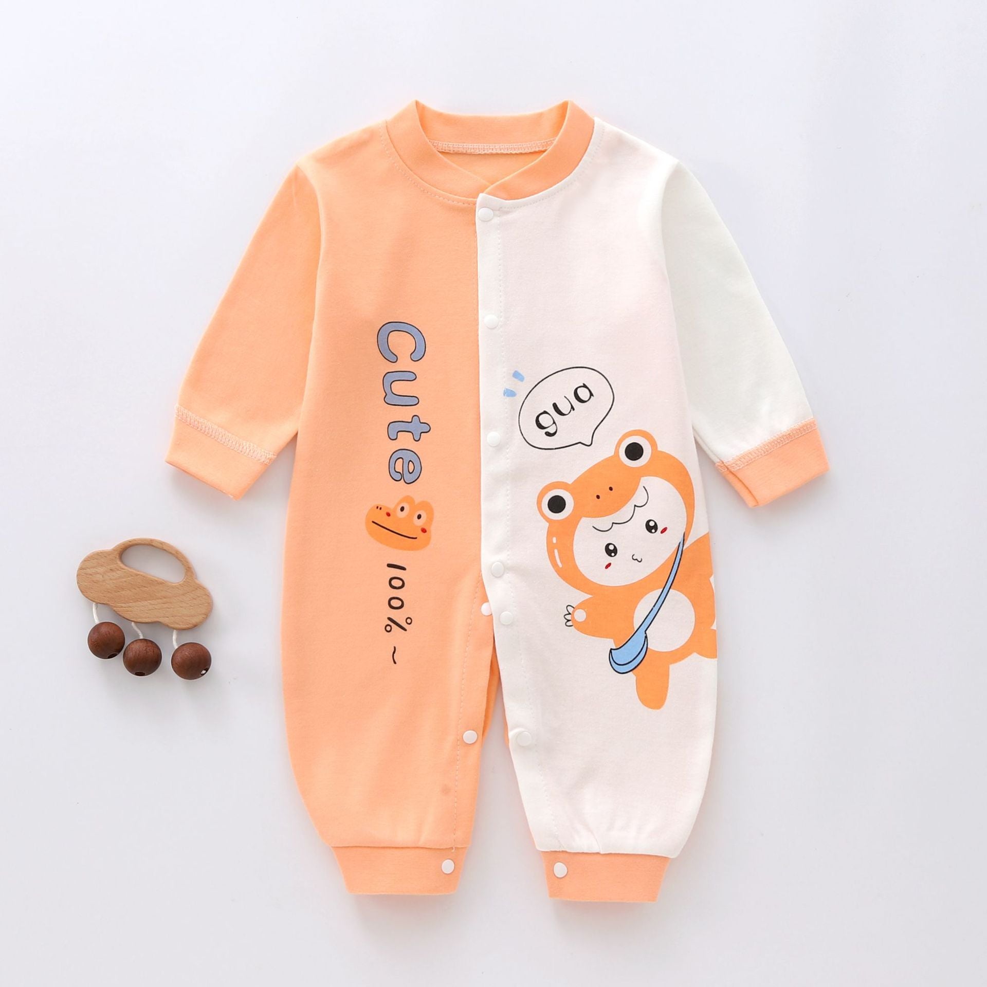 Autumn & Winter Baby Onesie – Long-Sleeved Combed Cotton Romper for Boys & Girls
