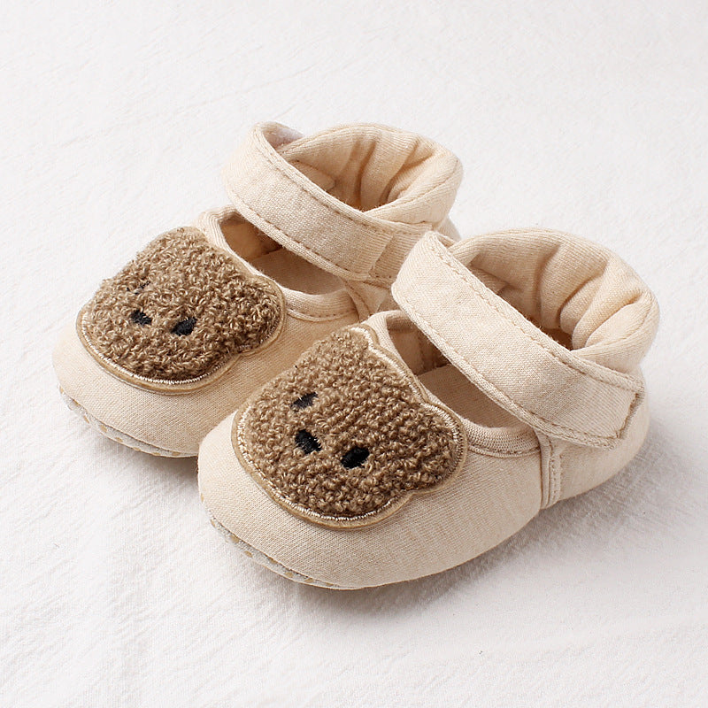Cartoon Baby Walking Shoes – Soft Cotton, Anti-Slip, Spring & Summer Sandals (0–1 Year)