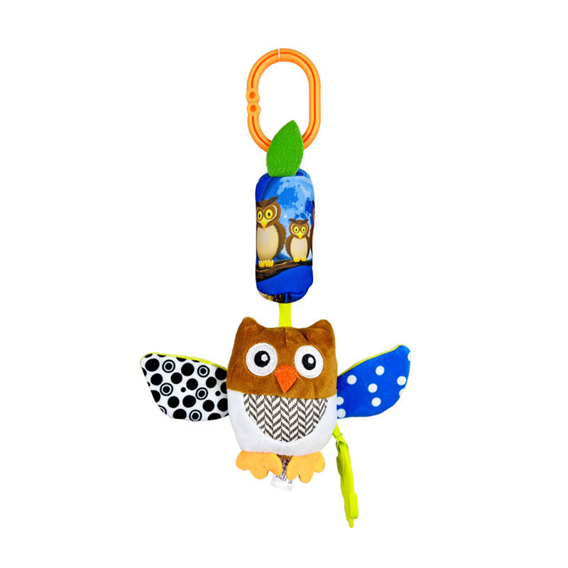 Baby Wind Chime Plush Toy – Hanging Animal Pendant for Crib, Car & Stroller
