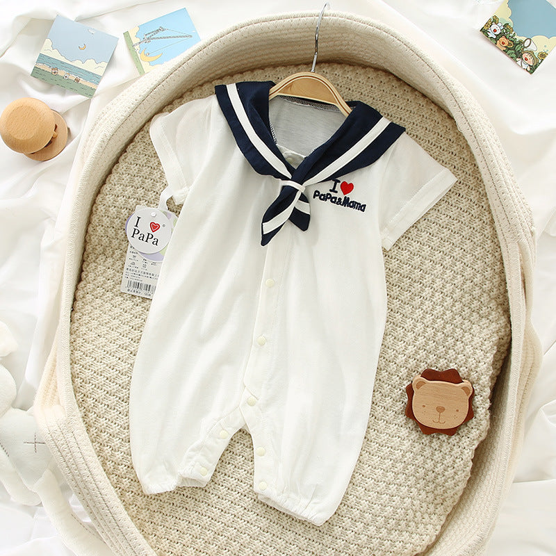 Navy Style Baby Onesie – Classic Newborn Sailor Outfit