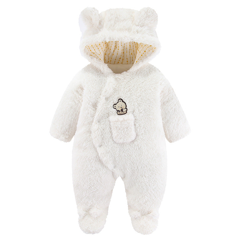 Winter Cotton Baby Jumpsuit – Warm Outdoor Romper Set for Newborns & Toddlers
