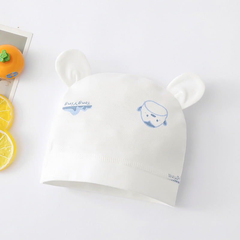 Newborn Cotton Baby Hat – Lightweight Spring & Summer Cap (0–2 Months)