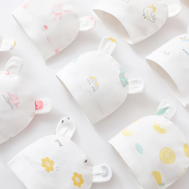 Newborn Cotton Baby Hat – Lightweight Spring & Summer Cap (0–2 Months)