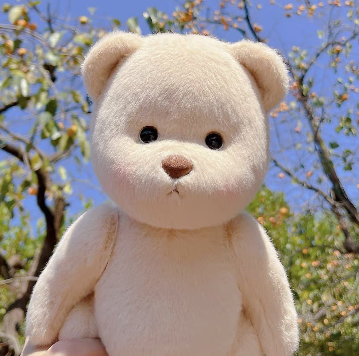 Handmade Jointed Bear Plush Doll – 30cm Soft Toy with Baby Clothes (Medium Size)